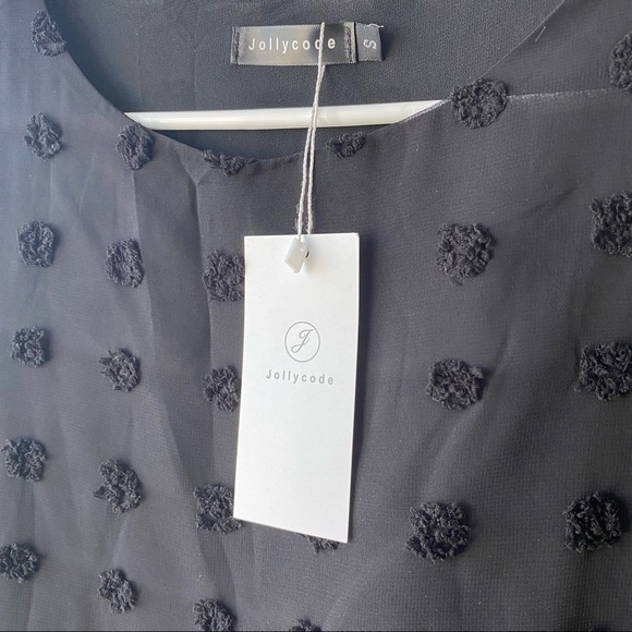 Sheer Black Polka Dot Top - Picture 2 of 5